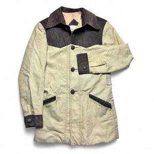 Neto Industries Canada 70s Vintage Leather Suede Western Rancher Long Jacket S